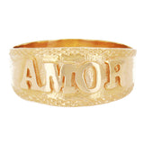 14k Yellow Gold "AMOR" Love Ring Size 5 - Yellow,5