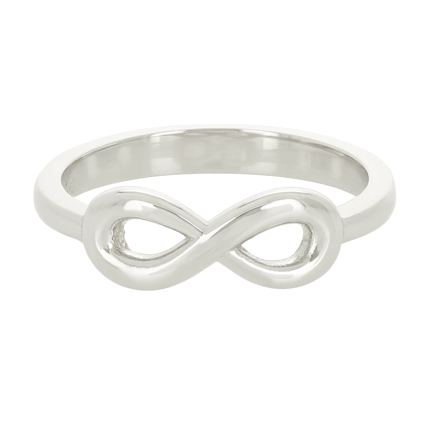 14k White Gold Infinity Ring Size 7 - White