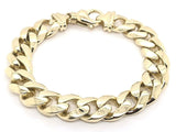 Men's 14k Yellow Gold Solid Miami Cuban Link Chain Bracelet 8" 12.5mm 84 grams