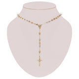 Italian 14k Yellow Gold Miraculous Medal Rosary Chain Necklace 24" 4mm 8.7 grams