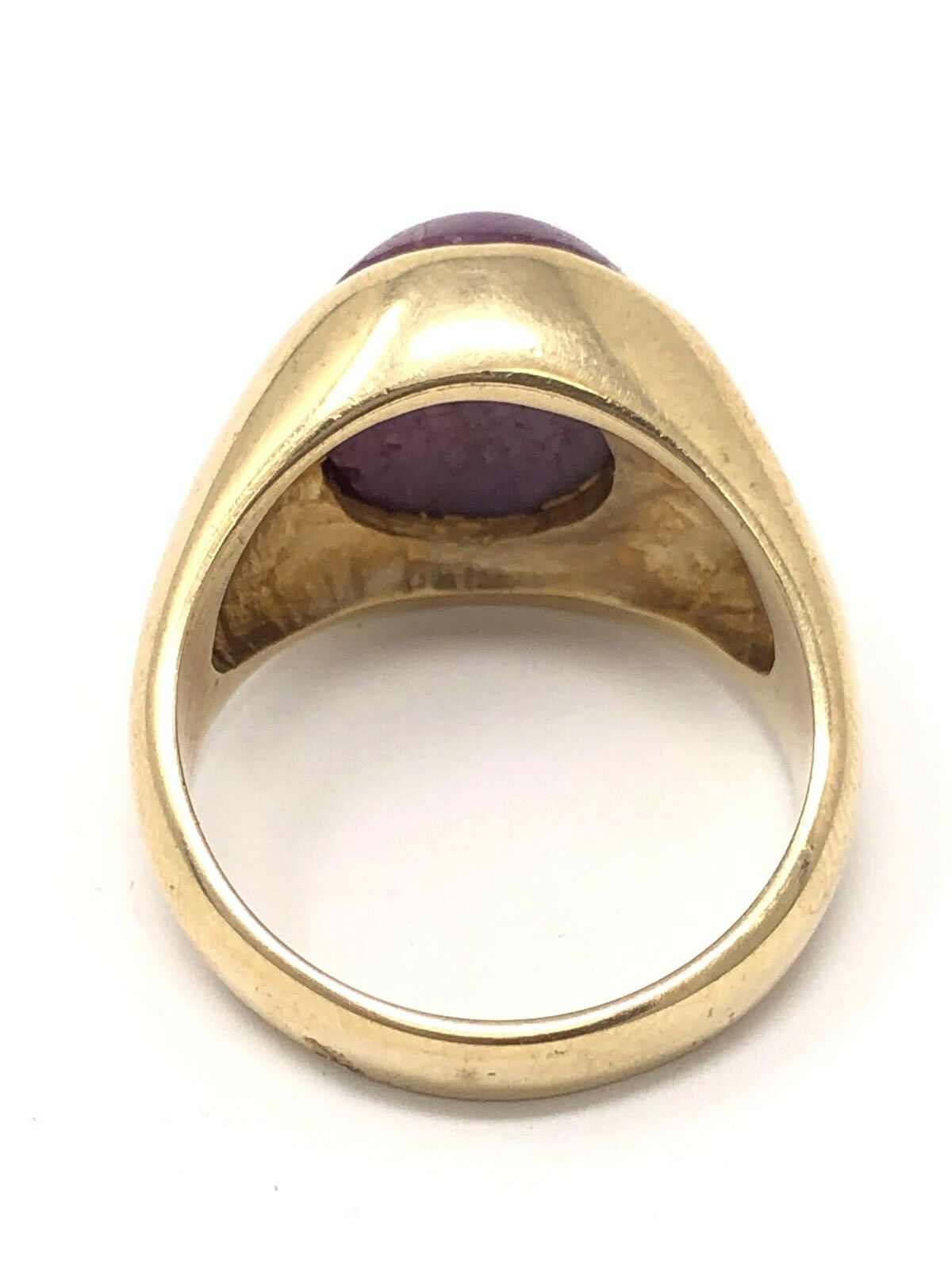 14k Yellow Gold Oval Pink Tourmaline Ring Gemstone Size 8 13 grams