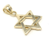 14k Yellow Gold High Polished Jewish Star of David Charm Pendant 1.8 grams