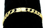 10k Yellow Gold Cuban Nugget Bracelet 8" 6.5mm 11.5 grams