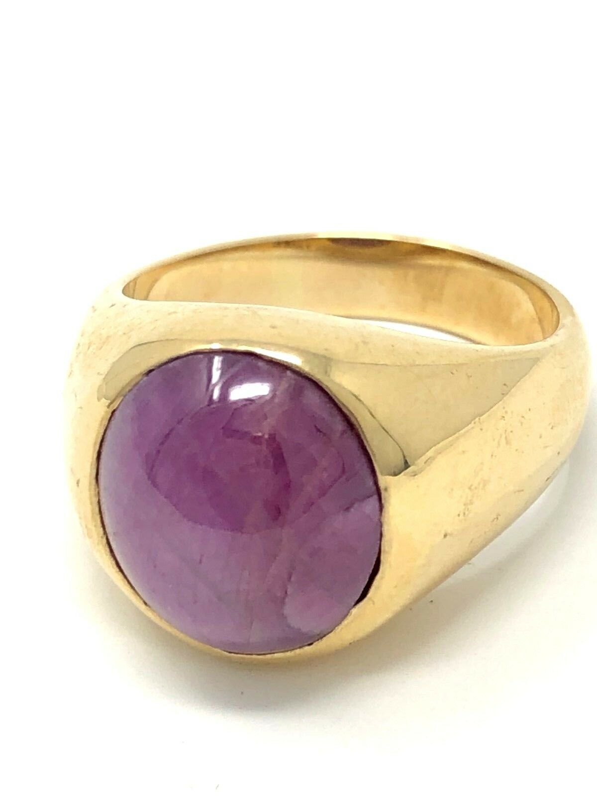 14k Yellow Gold Oval Pink Tourmaline Ring Gemstone Size 8 13 grams