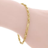 14k Yellow Gold Solid Handmade Fashion Link Necklace 26" 4mm 33.8 grams