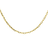 Men's 14k Yellow Gold Handmade Fashion Link Necklace 24" 4mm - Yellow,24"