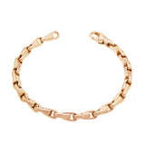 14k Rose Gold Solid Handmade Fashion Link Bracelet  8" 4.8mm 24.7 grams - Rose,8" 24.7 grams