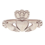 14k White Gold Irish Claddagh Love Friendship Ring Size 5 - White,Ring Size 5