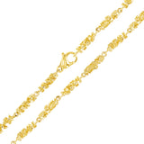 14k Yellow Gold Solid Handmade Nugget Link Necklace 18" 5mm 33.5 grams - 18" 33.5 grams
