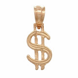 14k Rose Gold Money Dollar Sign Charm Pendant 0.4 gram - Rose