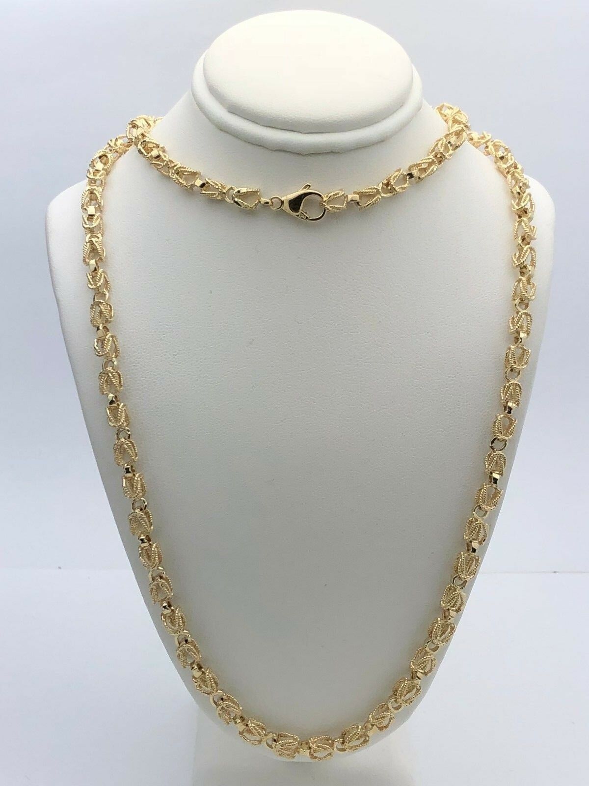 14k Yellow Gold Turkish Link Chain Necklace 20" 5mm 37.6 grams - Yellow,20"