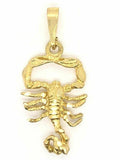 10k Yellow Gold Zodiac Sign Diamond Cut Scorpion Charm Pendant 2.5 grams