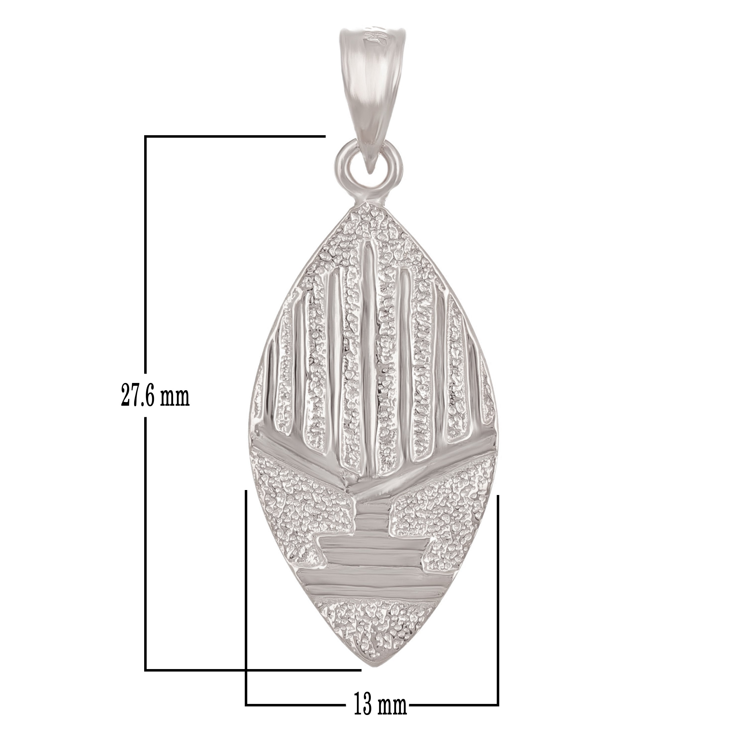 14k White Gold REVERSIBLE Jewish Menorah Hanukkah Candle Star of David Pendant - White