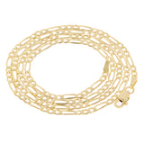14k Yellow Gold Figaro Chain Necklace 18" 3mm 6.3 grams - 18"
