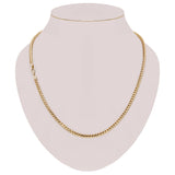 Italian 14k Yellow Gold Solid Diamond Cut Franco Chain Necklace 20" 3.9 mm 40.4 grams - 20"