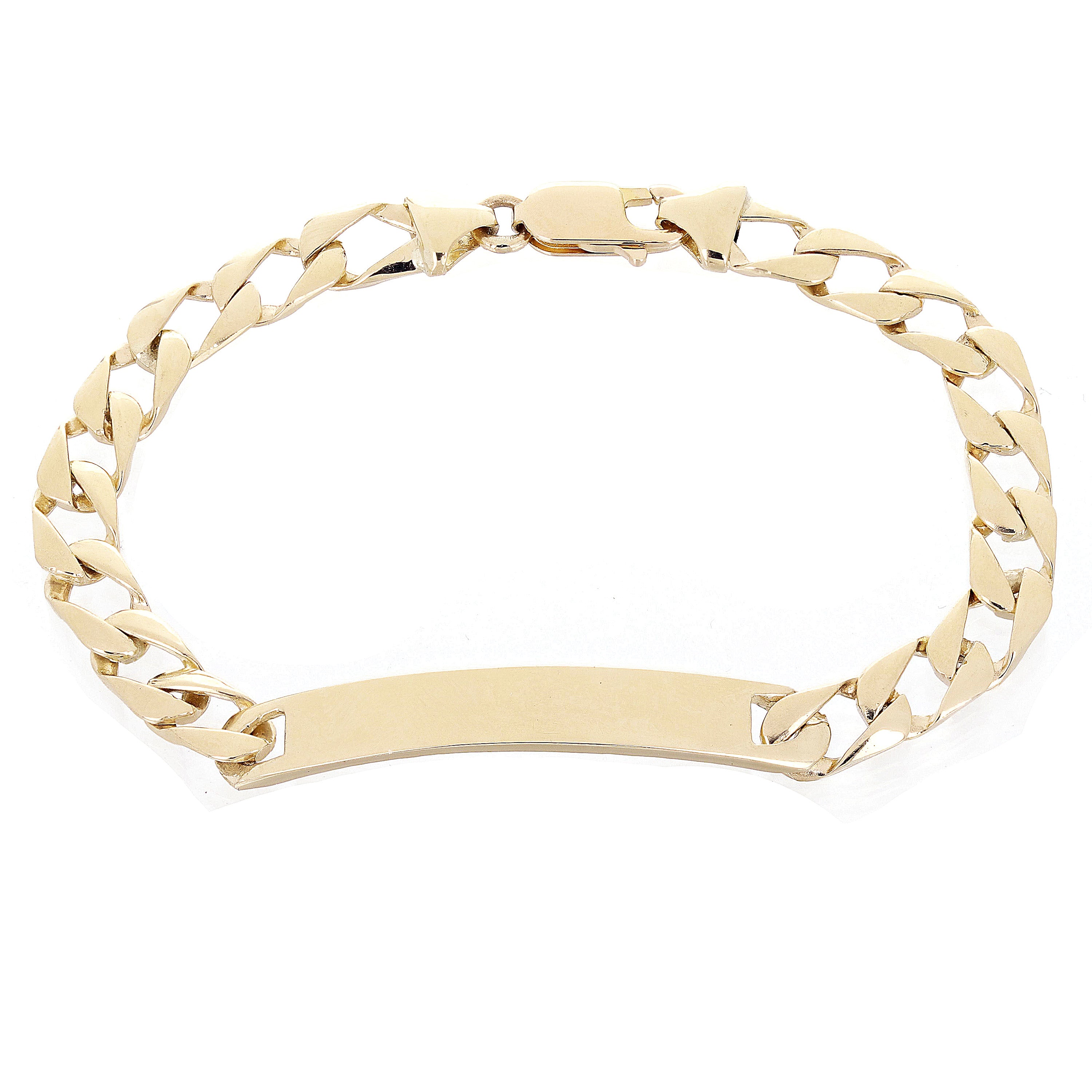10k Yellow Gold Cuban ID Bracelet 6.5" 7mm 9.9 grams - 6.5"