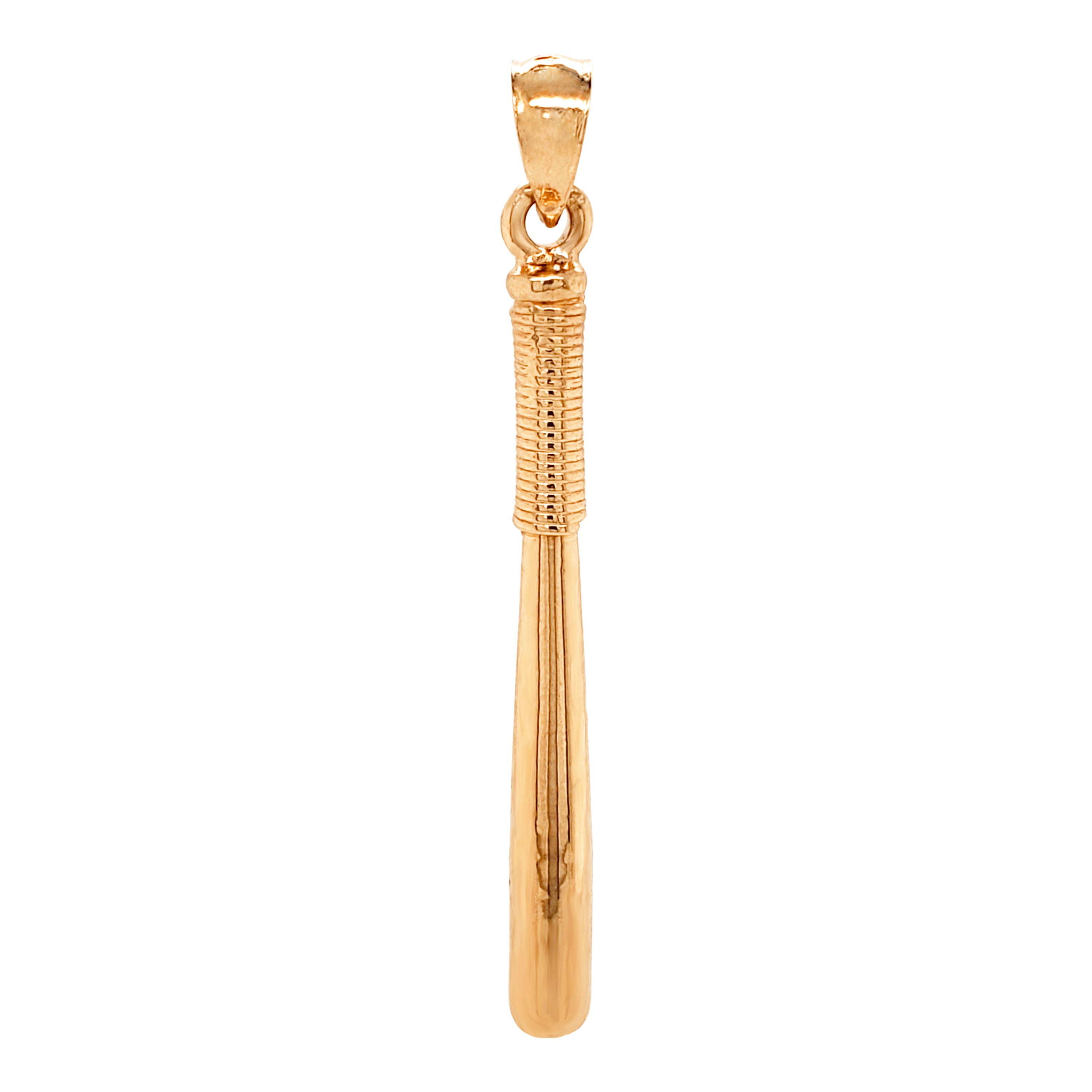14k Rose Gold Baseball Bat Charm Pendant 1.7" 4.4 grams - Rose