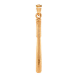 14k Rose Gold Baseball Bat Charm Pendant 1.7" 4.4 grams - Rose