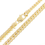 Italian 14k Yellow Gold Solid Diamond Cut Franco Chain Necklace 6mm 26" 129.7 grams