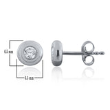 10k White Gold 1/5 cttw Round Diamond Stud Earrings