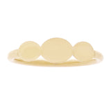 14k Yellow Gold Sideways Triple Oval Stackable Ring Size 6.5 - 5.4mm 2.8 grams