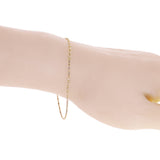 Italian 14k Two Tone Gold Bar & Beads Link Chain Bracelet Various Lengths