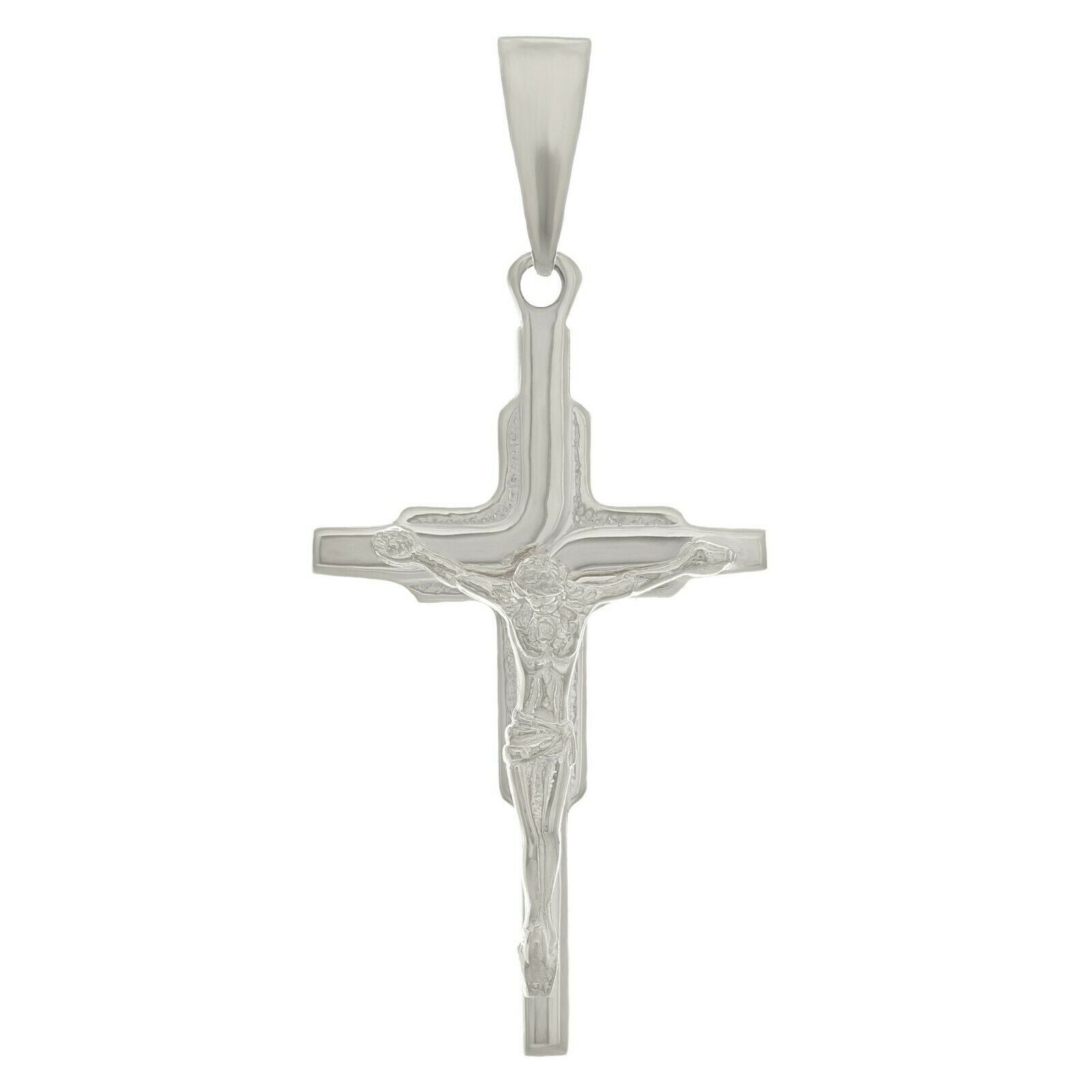 925 Sterling Silver Christian Jesus Christ Catholic Crucifix Cross Pendant