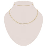 Italian 14k Yellow Gold Hollow Paper Clip Chain Necklace 18" 4.2mm 6.8 grams