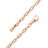 14k Rose Gold Solid Handmade Fashion Link Bracelet  8" 4.8mm 24.7 grams - Rose,8" 24.7 grams