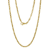 Men's 14k Yellow Handmade Fashion Link Necklace 24" 4.5mm 37.2 grams