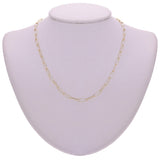 Italian 14k Yellow Gold Diamond Cut Paper Clip Link Chain Necklace 18" 7.2 grams - 18" 7.2 grams