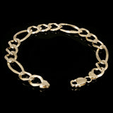 Men's 14k Yellow Gold Solid Figaro Link Chain Bracelet 7" 11.3mm 21 grams - 7" 21 grams