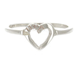 14k White Gold Jesus Heart Ring Size 10 - White,Ring Size 10