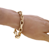 10k Yellow Gold Solid Handmade Heavy Anchor Chain Bracelet 7" 9mm 48.5 grams