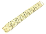 10k Yellow Gold Nugget Bracelet  8.75-9.5" 31.75mm 101.4 grams Real Solid Gold