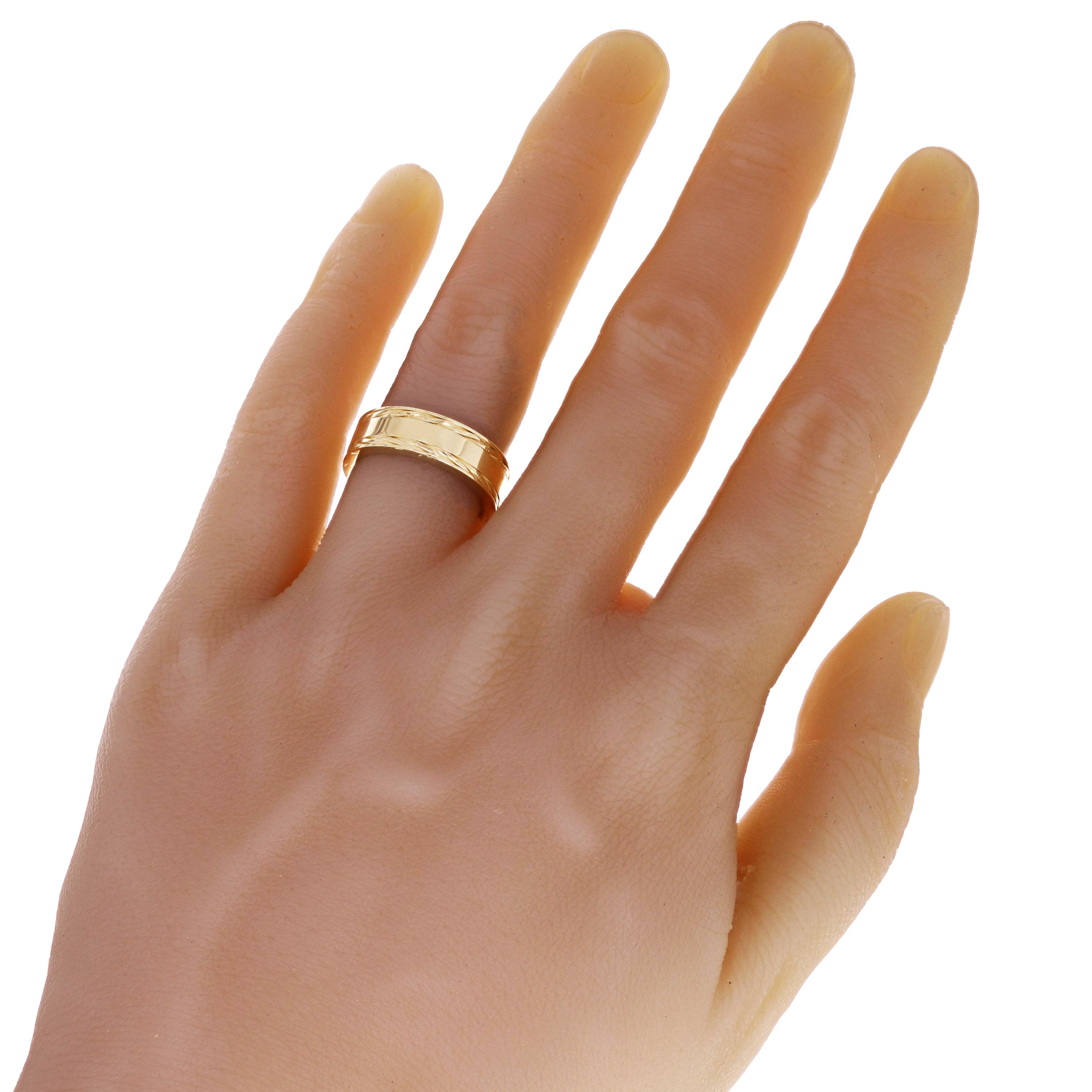 14k Yellow Gold Braided Twisted Rope Wedding Band Ring Size 8-6.4mm 9.1 grams