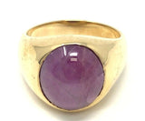 14k Yellow Gold Oval Pink Tourmaline Ring Gemstone Size 8 13 grams