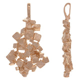 14k Rose Gold Heavy Chunky Free Form Nugget Pendant 1.9" 14.5 grams - Rose