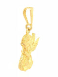 14k Yellow Gold Diamond Cut Praying Little Angel Charm Pendant 1.7 grams