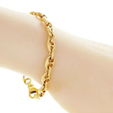 14k Yellow Gold Handmade Fashion Link Bracelet 8" 7.5mm 27.5 grams - Yellow,8"