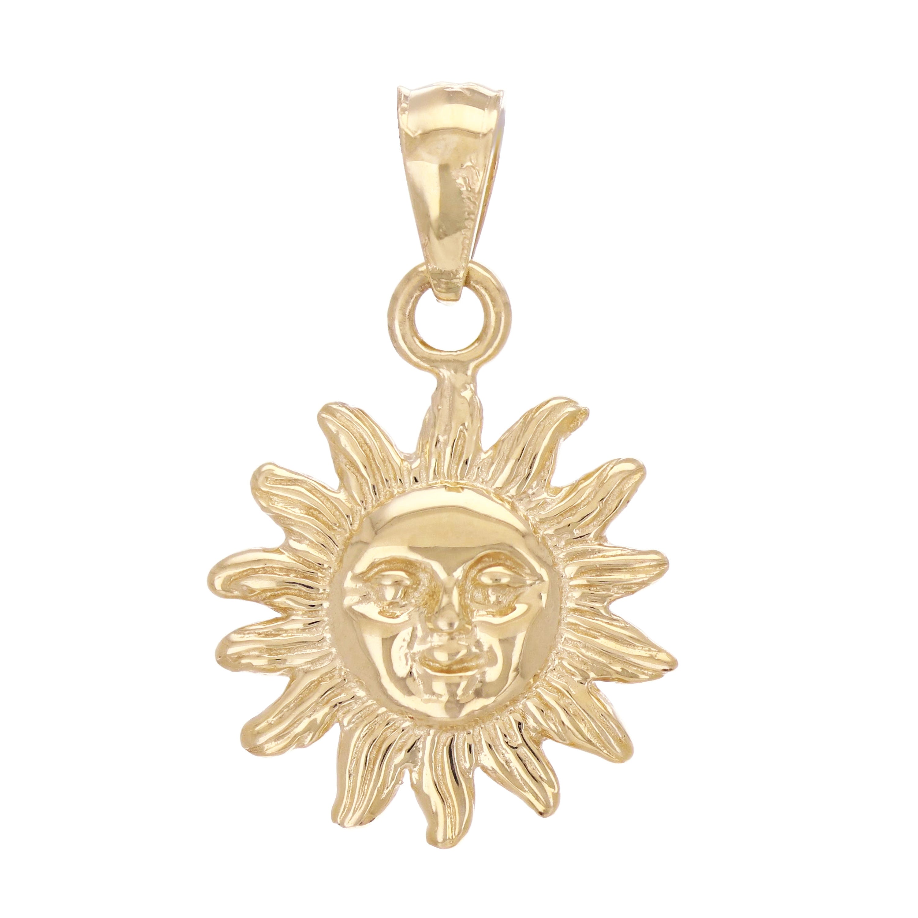 14k Yellow Gold Sun Charm Pendant 2.5grams - Yellow