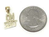 14k Yellow Gold OH SH*T Charm Pendant 1 gram