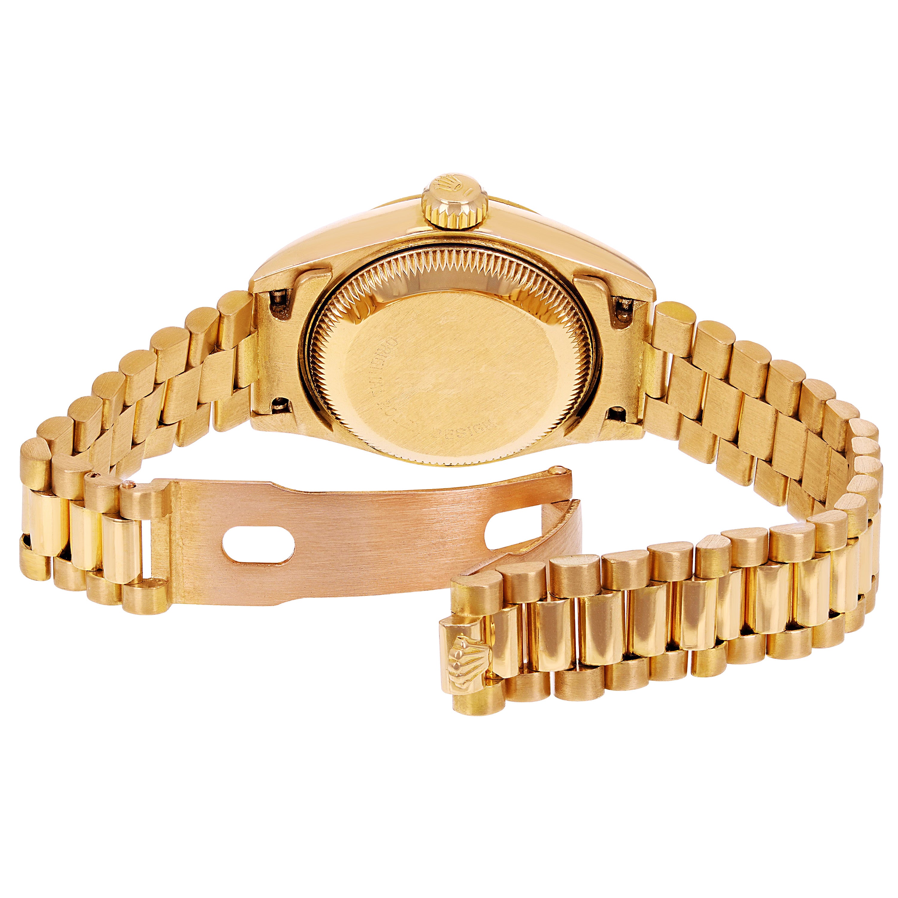 Rolex Ladies Oyster Perpetual Datejust 18k Yellow Gold Diamonds Automatic
