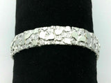 925 Sterling Silver Solid Nugget Bracelet Adjustable 8.5" 12.5mm 30 grams