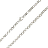 14k White Gold Handmade Fashion Link Necklace 28" 6.56mm 86.5grams - White,28"