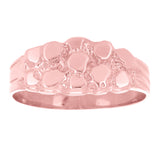 14k Rose Gold Solid Nugget Ring Size 7 - Rose,Ring Size 7.5