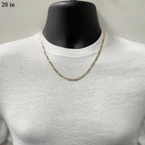 14k Yellow Gold Figaro Chain Necklace 20" 3.9mm 8.9 grams - 20"
