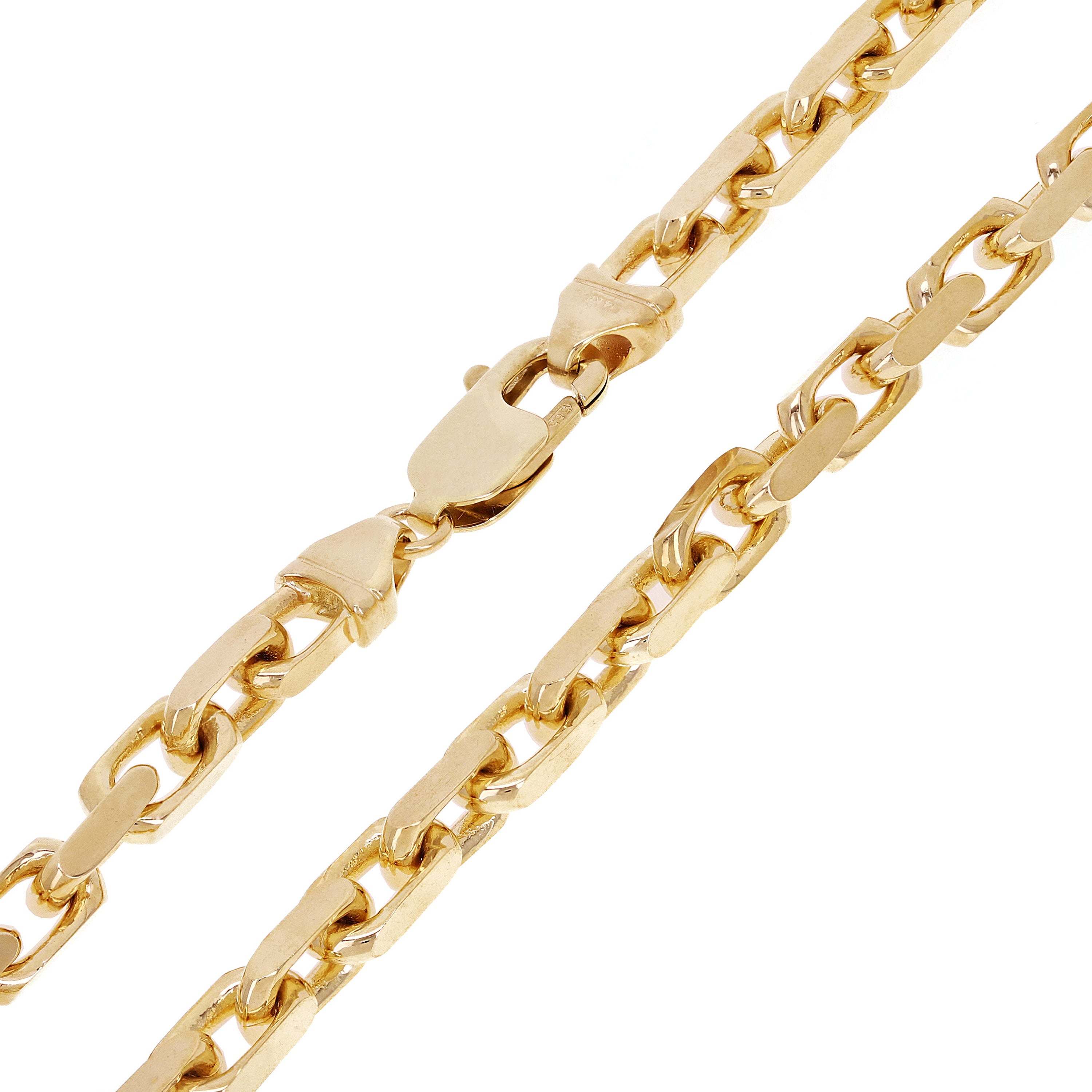 Italian 14k Yellow Gold Solid Heavy Link Chain Necklace 22" 5.5mm 80.6 grams - 5.5mm 22"