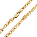 Italian 14k Yellow Gold Solid Heavy Link Chain Necklace 22" 5.5mm 80.6 grams - 5.5mm 22"