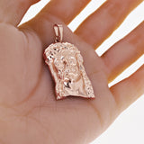 10k Rose Gold Jesus Piece Jesus Christ Face Pendant Religious Charm 12.5 grams - Rose